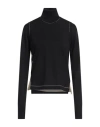 Ambush Woman Turtleneck Black Size S Virgin Wool, Cotton In Black