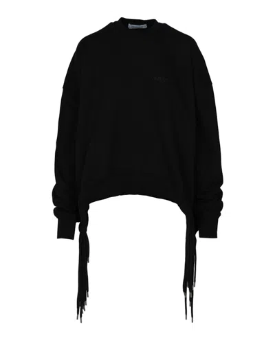 Pre-owned Ambush Women's  Cord Crew Neck Sweatshirt In Black