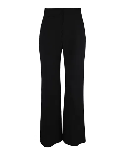Pre-owned Ambush Women's  Flared Leg Slim Pants In Black