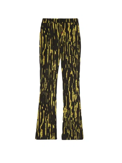 Pre-owned Ambush Women's  Jacquard Leggings In Yellow Fluo