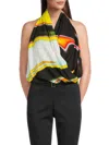 Ambush Wrap Belted Halterneck Top In Black