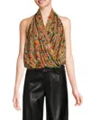 Ambush Women's Buckle Wrap Top In Red Multi