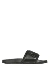Ambush 10mm Quilted Leather Slide Sandals In Black