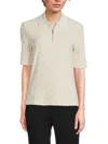 Ambush Monogrammed Terry Cloth Polo Shirt In White