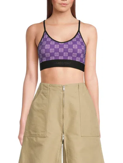 Ambush Women's Monogram Strappy Logo Bra Top