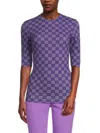 Ambush Monogram Fitted T-shirt In Purple