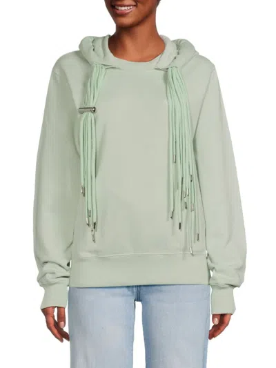 Ambush Women's Multistrand Solid Hoodie In Green