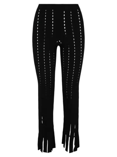 Ambush Women's Open Knit Distressed Hem Leggings