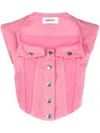 Ambush Denim Top In Pink