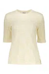 Ambush Crewneck T-shirt With Stitching Detailing In Panna