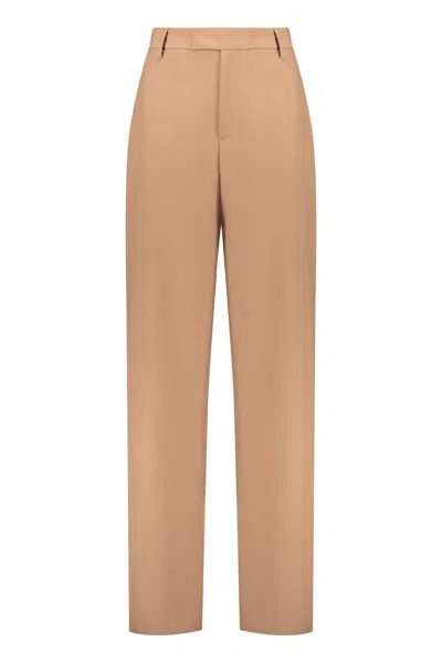 Ambush Wool Blend Trousers In Beige