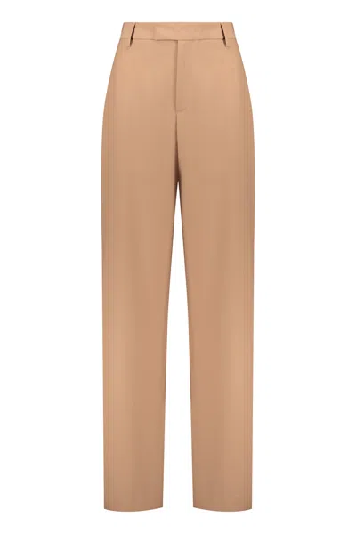Ambush Wool Blend Trousers In Brown
