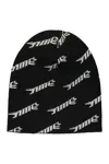 Ambush Fine Ribbed Logo-print Beanie Hat In Black