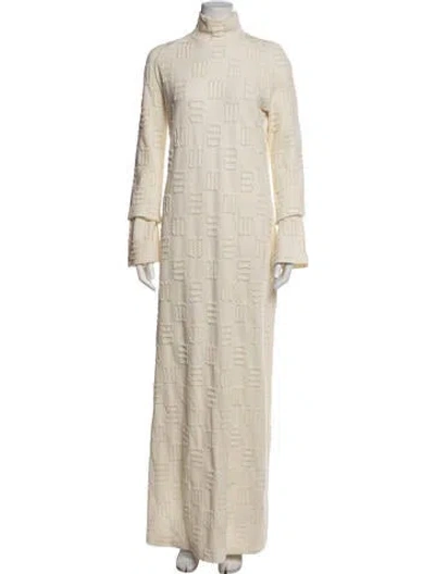 Pre-owned Ambush Wool Long Dress W/ Tags In Neutrals