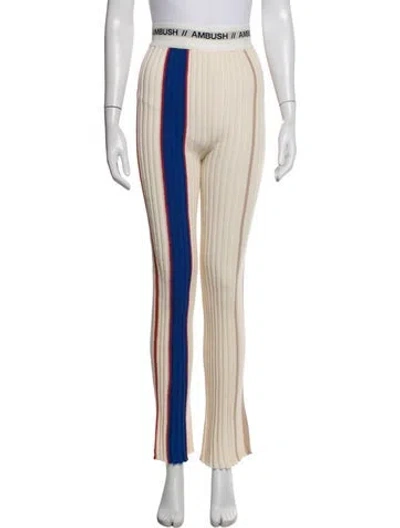 Pre-owned Ambush Wool Straight Leg Pants In Neutrals