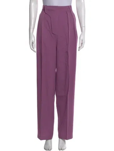 Pre-owned Ambush Wool Straight Leg Pants In Purple