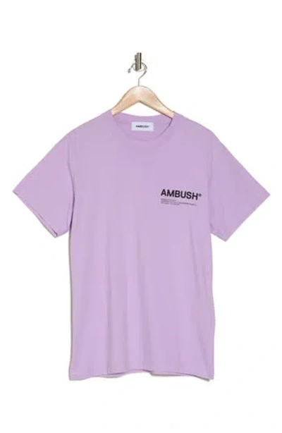 Ambush Workshop Jersey Graphic T-shirt In Lavender/black