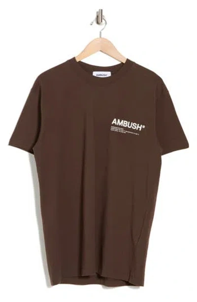 Ambush Workshop Logo Cotton Graphic T-shirt In Brown