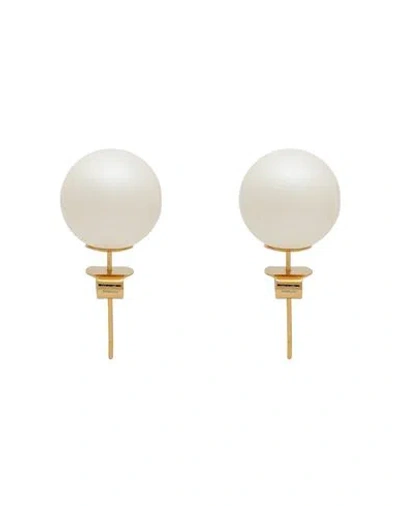 Ambush X Undercover Woman Earrings Ivory Size - Metal, Plastic In Burgundy