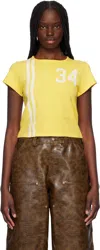 Ambush Yellow Paneled Fitted T-shirt In 35 Yellow