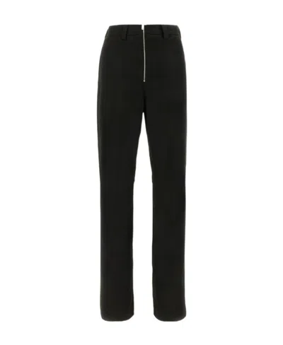 Ambush Zip-up Cotton Loose-fit Trousers In Black