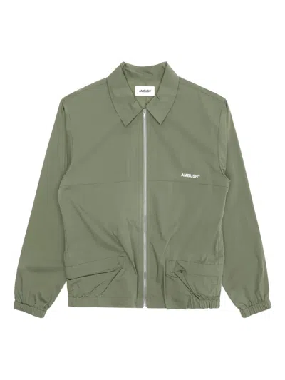 Ambush Zip-up Jacket In Green