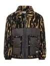 Ambush Multicolor Abstract-print Panelled Jacket In Black