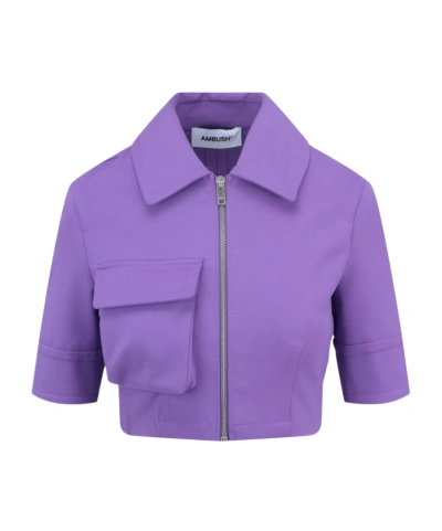 Ambush Zippered Casual Jacket In Purple