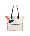 Ame & Lulu Baseline Pickleball Tote Bag In Natural Navy 1