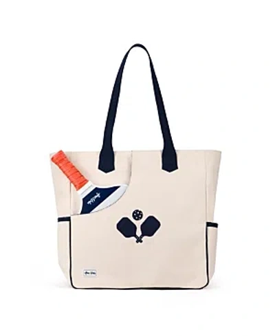 Ame & Lulu Baseline Pickleball Tote Bag In Natural Navy