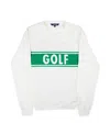 Ame & Lulu Club Sport Sweater In White/green Golf