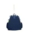 Ame & Lulu Game On Tennis Backpack In Quilted Navy/white