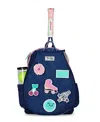 Ame & Lulu Girls' Retro Vibes Little Patches Tennis Backpack - Little Kid, Big Kid In Navy