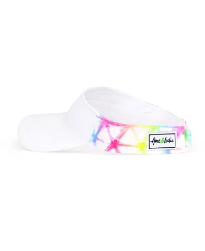 Ame & Lulu Girls' Rainbow Shibori Junior Love Visor - Little Kid, Big Kid
