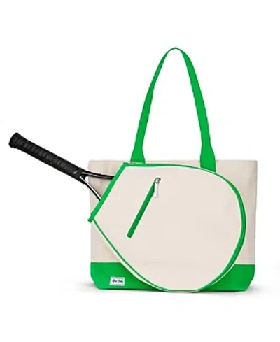 Ame & Lulu Green Volley Tennis Tote In Natural Green