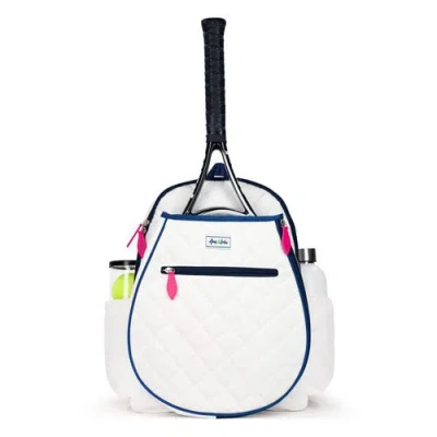 Ame & Lulu Kids'  Jr. Love Tennis Backpack In White