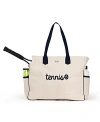 Ame & Lulu Love All Court Tote Bag In Natural Navy
