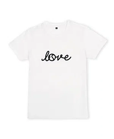 Ame & Lulu Love Stitched Women's Sporty Love T-shirt In White