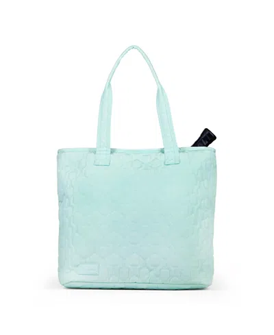 Ame & Lulu Pickleball Court Carryall In Dusty Blue Quilted Paddles