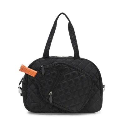 Ame & Lulu Pickleball Tote In Quilted Black Puffer