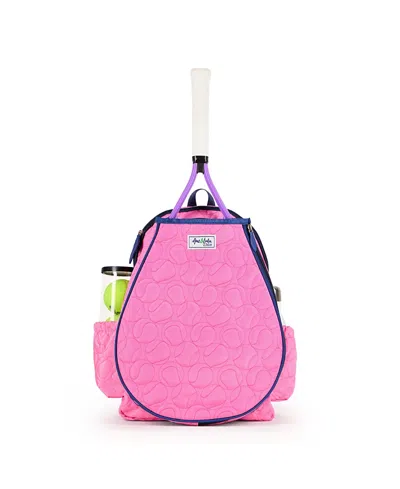 Ame & Lulu Kids' Quilted Pink Tennis Balls Little Love Tennis Backpack