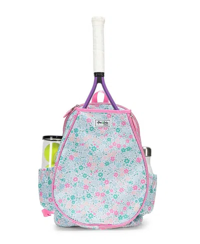 Ame & Lulu Kids' Quilted Pink Tennis Balls Little Love Tennis Backpack In Brown