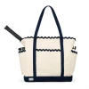 Ame & Lulu Scalloped Tennis Tote In White