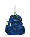 Ame & Lulu Girls' Blue/pink Tie-dye Big Love Tennis Backpack - Little Kid, Big Kid In Navy Camo