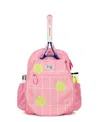 Ame & Lulu Unisex Navy Camo Big Love Tennis Backpack - Little Kid, Big Kid In Coral Tennis Grid