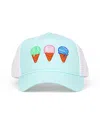 Ame & Lulu Unisex Sweet Serve Trucker Hat - Little Kid, Big Kid In Light/pastel Blue