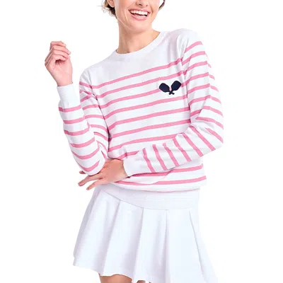 Ame & Lulu Women's Club Sport Sweater In White