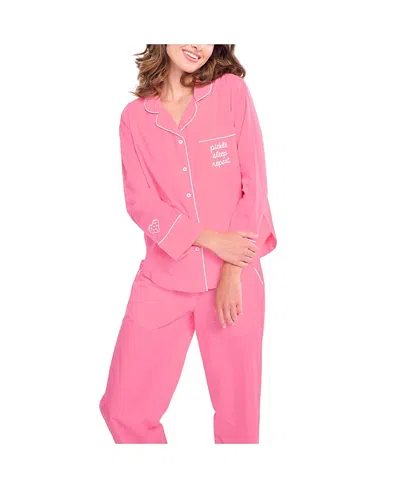 Ame & Lulu Women's Long Pajama Set In Pink