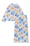 Ame Bluey Fitted Two-piece Pajamas In Blue