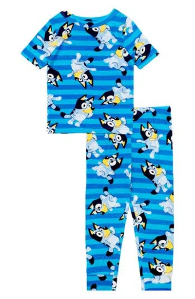 Ame Kids'  Bluey Print Fitted Short Sleeve Two-piece Pajamas